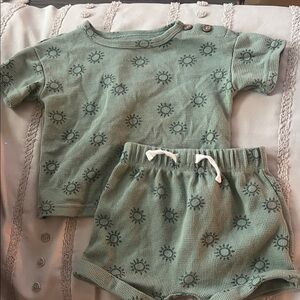 Carter's Green Sun Print Kids Matching Set